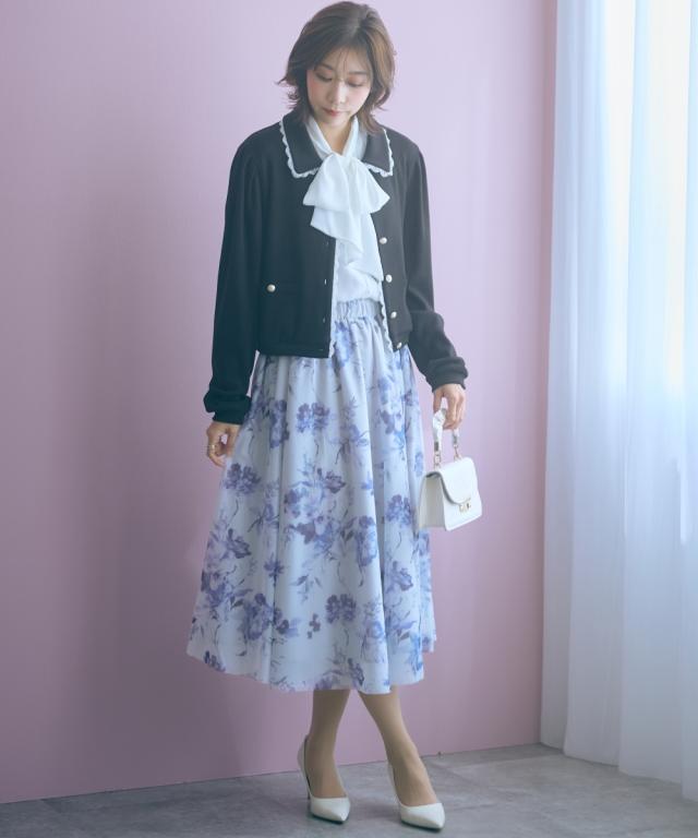 ロングスカート レディース フラワーチュール スカート marun 春 秋 冬 マキシスカート 長め ロンスカ | 10L相当/5L〜6L相当/8L相当 | ニッセン nissen_5