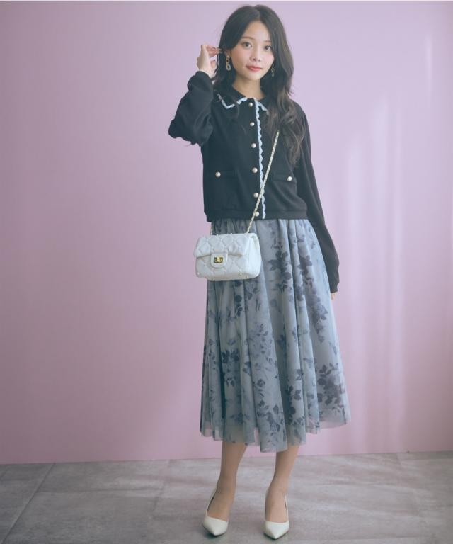 ロングスカート レディース フラワーチュール スカート marun 春 秋 冬 マキシスカート 長め ロンスカ | 10L相当/5L〜6L相当/8L相当 | ニッセン nissen_6