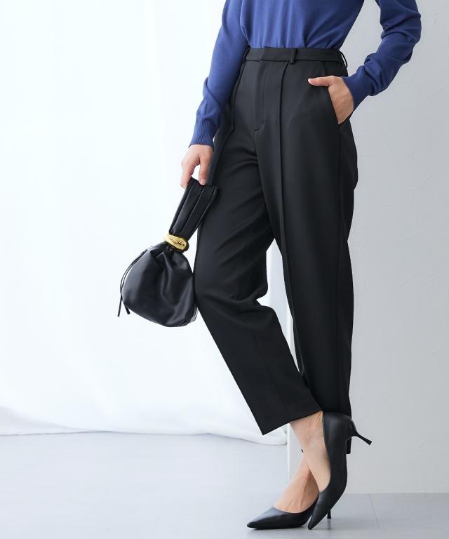 スーツ レディース ダンボール ニット 素材 ブラウス セットアップ 9分袖 ＋テーパード パンツ 春 秋 ビジネス | S/M/L | ニッセン nissen_13