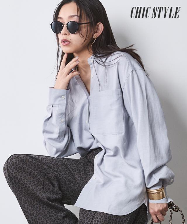 シャツ ブラウス レディース レーヨン麻 シックスタイル | M〜5L | ニッセン nissen