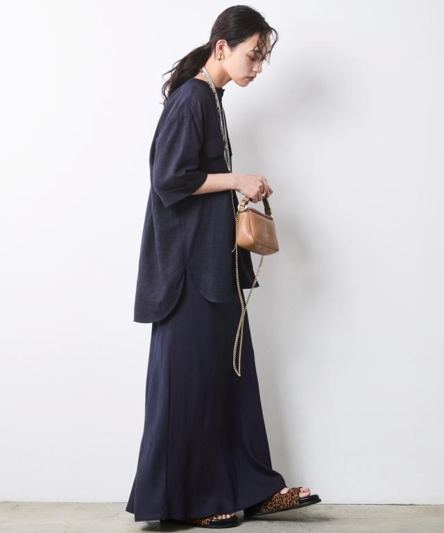 ロングスカート レディース レーヨン麻ナロー マキシ スカート シックスタイル 夏 マキシスカート 長め ロンスカ | 6L/8L/10L | ニッセン nissen_8