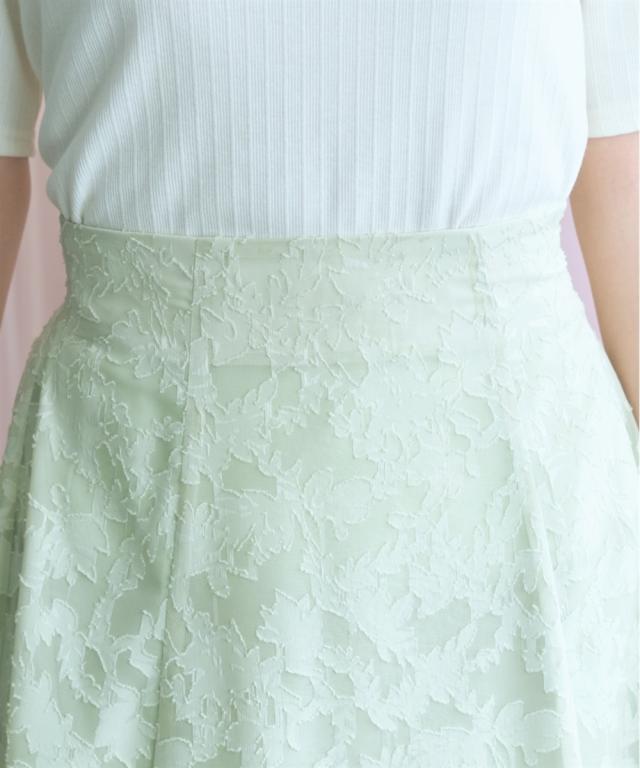 ロングスカート レディース フラワーシアーカットジャガード スカート marun 夏 マキシスカート 長め ロンスカ | 6L/8L/10L | ニッセン nissen_11
