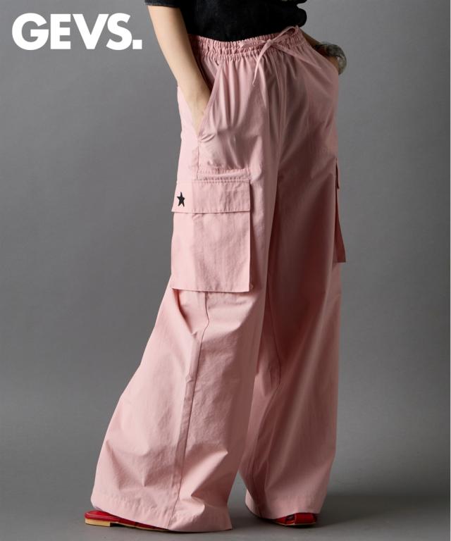 ワイドパンツ レディース ワイド バギー カラー パンツ GEVS. 春 夏 ゆったり 体型カバー 美脚 ボトムス ズボン | M〜5L | ニッセン nissen 7,911円