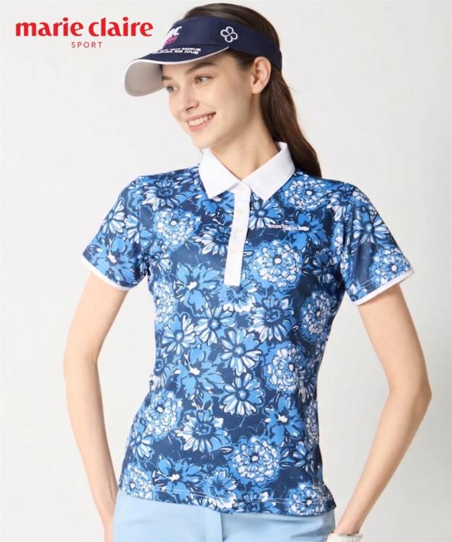 marie claire SPORT スポーツウェア トップス レディース フリージングポロシャツ marie claire sport 接触冷感 遮熱 UVカット 吸汗速乾 夏 ニッセン nissen