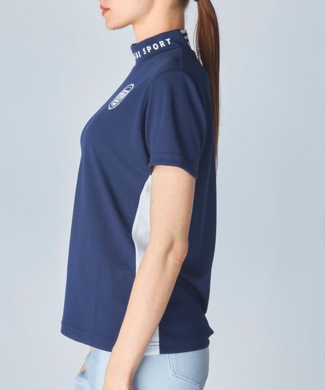 marie claire SPORT スポーツウェア トップス レディース 多機能 半袖 切替モックネック プルオーバー marie claire sport 接触冷感 吸湿冷感 UVカット 吸汗速乾_1