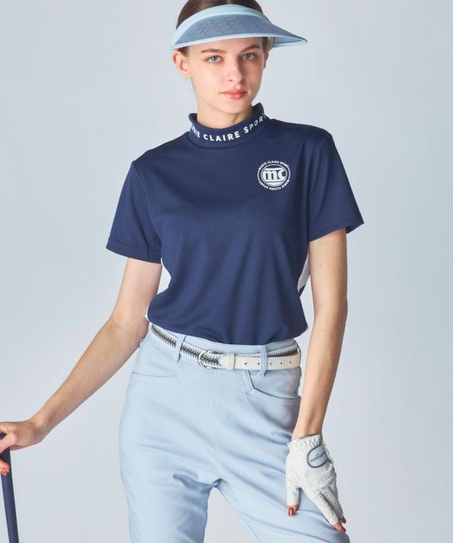 marie claire SPORT スポーツウェア トップス レディース 多機能 半袖 切替モックネック プルオーバー marie claire sport 接触冷感 吸湿冷感 UVカット 吸汗速乾_4