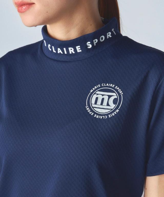 marie claire SPORT スポーツウェア トップス レディース 多機能 半袖 切替モックネック プルオーバー marie claire sport 接触冷感 吸湿冷感 UVカット 吸汗速乾_6