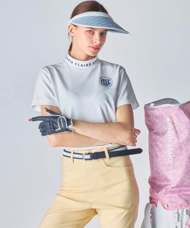 marie claire SPORT スポーツウェア トップス レディース 多機能 半袖 切替モックネック プルオーバー marie claire sport 接触冷感 吸湿冷感 UVカット 吸汗速乾_9