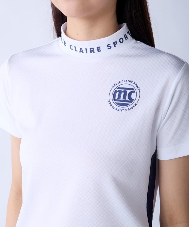 marie claire SPORT スポーツウェア トップス レディース 多機能 半袖 切替モックネック プルオーバー marie claire sport 接触冷感 吸湿冷感 UVカット 吸汗速乾_16
