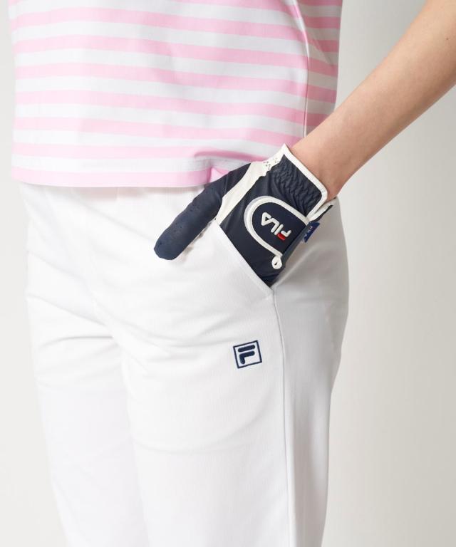 FILAGOLF 運動競技御召しもの ボトムス レディース 全道のり 伸ばすこと テーパード ロング ズボン下 FILA GOLF UVはね除ける 吸汗速乾 夏 | 4L/5L/6L | ニッセン nissen