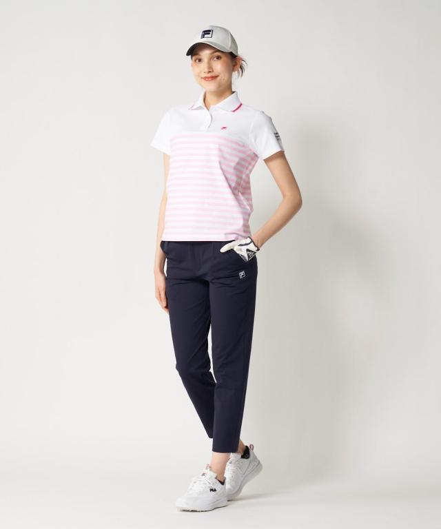 FILAGOLF 運動競技御召しもの ボトムス レディース 全道のり 伸ばすこと テーパード ロング ズボン下 FILA GOLF UVはね除ける 吸汗速乾 夏 | 4L/5L/6L | ニッセン nissen