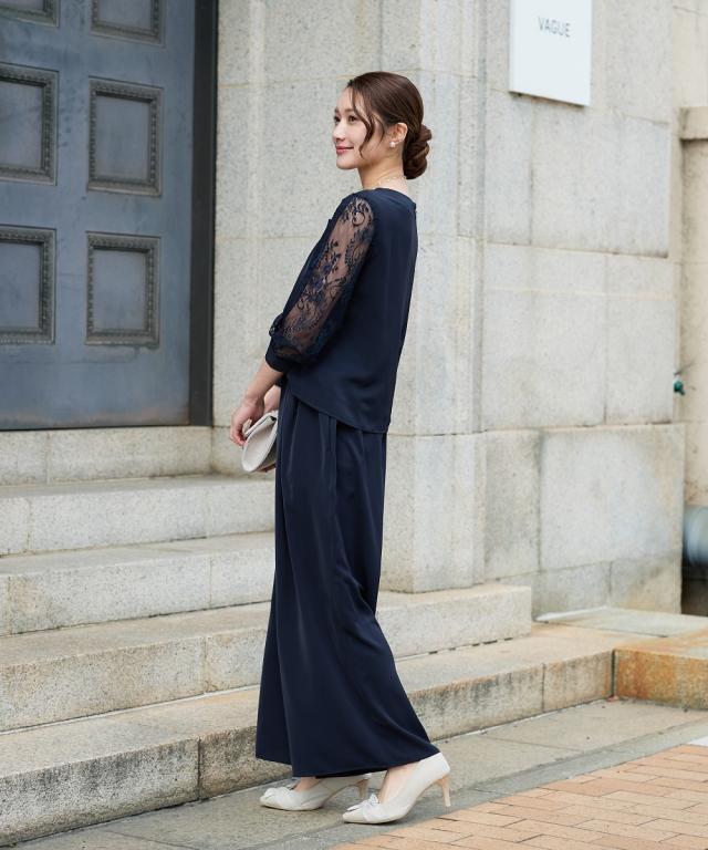 パーティドレス パンツ レディース 結婚式 パーティー ドレス お手洗いラク仕様 カシュクール ロンパース 春 夏 秋 冬 二次会 披露宴 | 4L/5L | ニッセン nissen_2