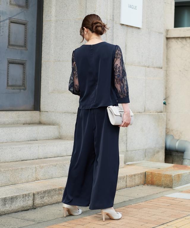 パーティドレス パンツ レディース 結婚式 パーティー ドレス お手洗いラク仕様 カシュクール ロンパース 春 夏 秋 冬 二次会 披露宴 | 4L/5L | ニッセン nissen_3