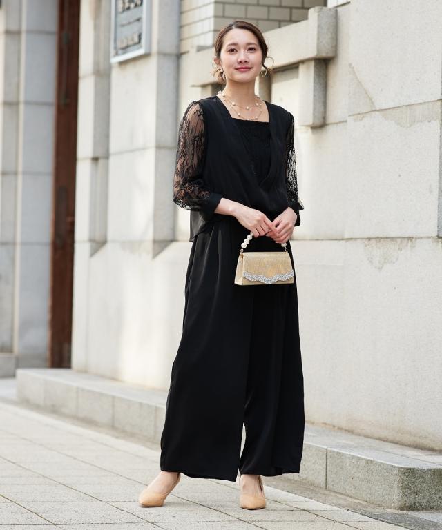パーティドレス パンツ レディース 結婚式 パーティー ドレス お手洗いラク仕様 カシュクール ロンパース 春 夏 秋 冬 二次会 披露宴 | 4L/5L | ニッセン nissen_7