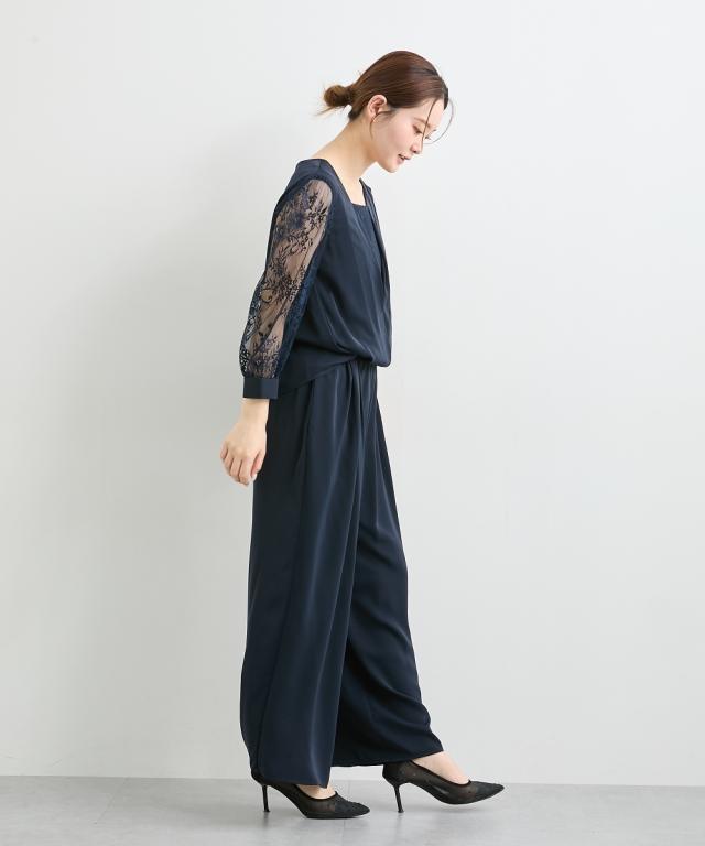 パーティドレス パンツ レディース 結婚式 パーティー ドレス お手洗いラク仕様 カシュクール ロンパース 春 夏 秋 冬 二次会 披露宴 | 4L/5L | ニッセン nissen_14
