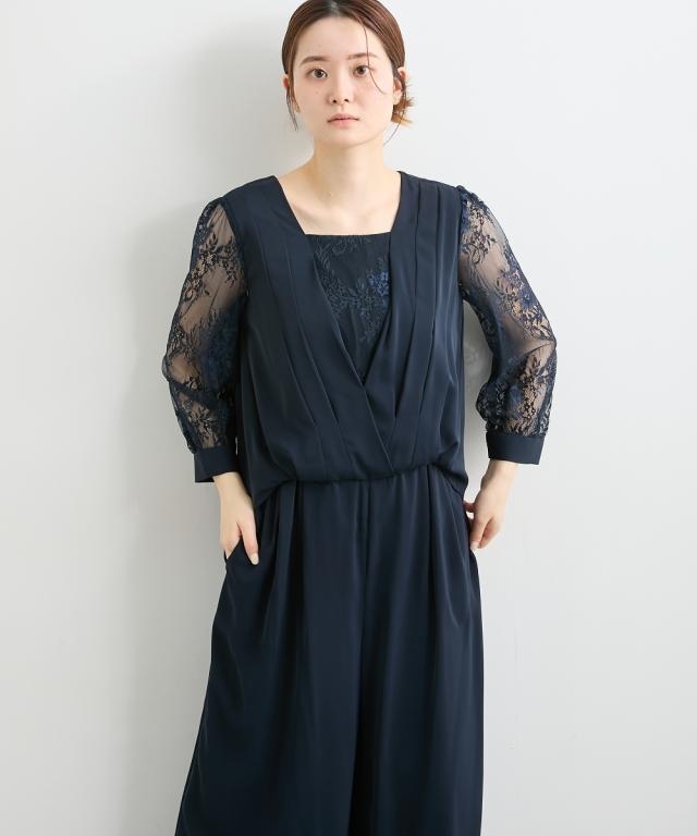 パーティドレス パンツ レディース 結婚式 パーティー ドレス お手洗いラク仕様 カシュクール ロンパース 春 夏 秋 冬 二次会 披露宴 | 4L/5L | ニッセン nissen_16