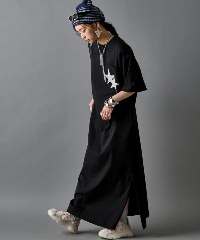 衣装 ロング マキシ レディース うしろ側 刷り上げる プルオーバー GEVS. 夏 ひざ下 | M〜5L | ニッセン nissen