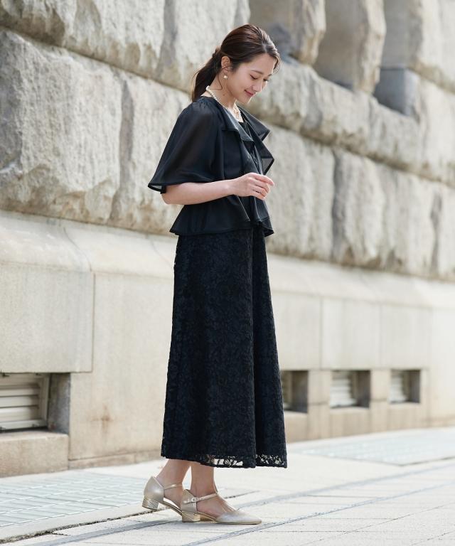 パーティドレス ワンピース レディース 結婚式 パーティー ドレス ラメボイルフリル デザイン レース 春 夏 秋 冬 二次会 披露宴 | M/L | ニッセン nissen_8
