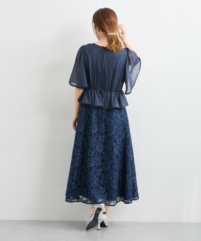 パーティドレス ワンピース レディース 結婚式 パーティー ドレス ラメボイルフリル デザイン レース 春 夏 秋 冬 二次会 披露宴 | M/L | ニッセン nissen_15