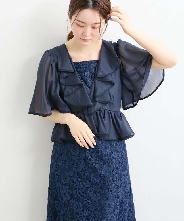 パーティドレス ワンピース レディース 結婚式 パーティー ドレス ラメボイルフリル デザイン レース 春 夏 秋 冬 二次会 披露宴 | M/L | ニッセン nissen_16