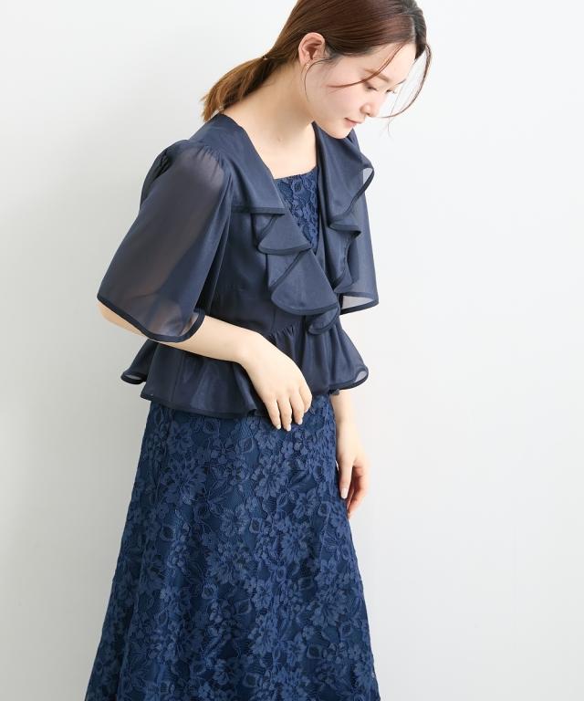 パーティドレス ワンピース レディース 結婚式 パーティー ドレス ラメボイルフリル デザイン レース 春 夏 秋 冬 二次会 披露宴 | M/L | ニッセン nissen_17