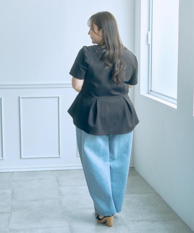 Tシャツ カットソー レディース らめちゃんコラボ ペプラム トップス 夏 | L〜6L | ニッセン nissen_10