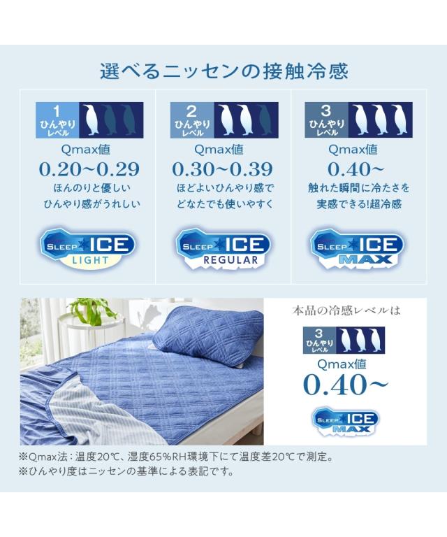 敷きパッド 寝具 超冷感× 綿100％ シャリッとした肌ざわり/ サッカー 織 吸放湿防ダニシート入り リバーシブル敷 パッド Coco.Fa ファミリーサイズ ニッセン_7