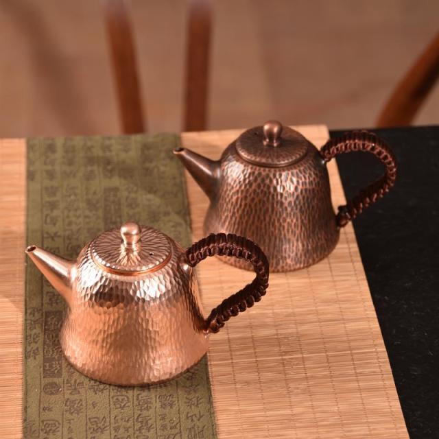 ちょうどいいサイズ 煎茶道具 200ML 急須 ティーポットポット 使いやすい容量 煎茶 玉露 日本煎茶 手作り中国 茶道具 功夫茶 ウーロン茶 ハンドメイド 手打ち 純銅 健康 おしゃれ ギフト プレゼント