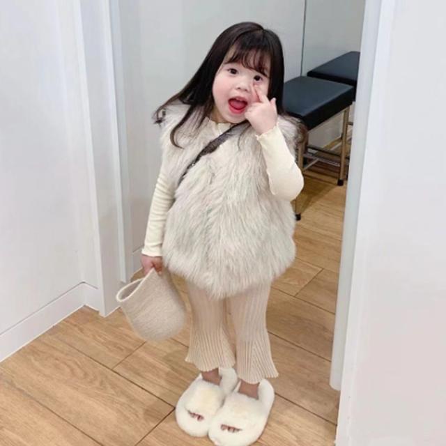 キッズ ファーベスト 子供 女の子 ファー ベスト あったか 可愛い 