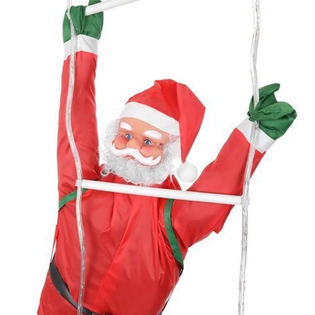 LED イルミネーションライト はしご サンタ 人形60cm