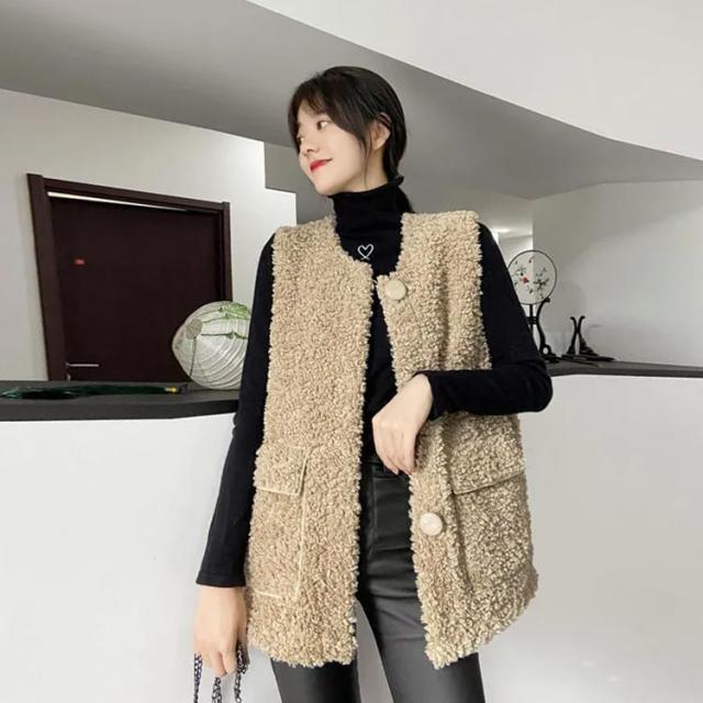 ロングボアベスト nest Robe ウールボアロングボアベスト