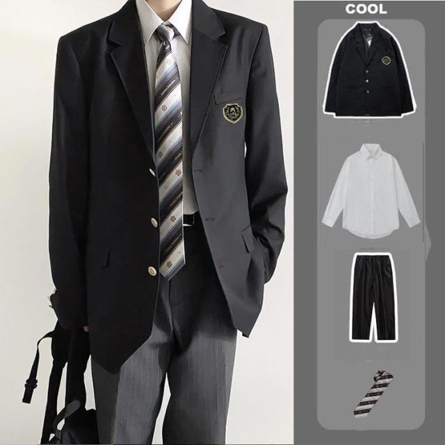男子中学生 スクールシャツ ブレザー 5点セット コート 男子高校制服 