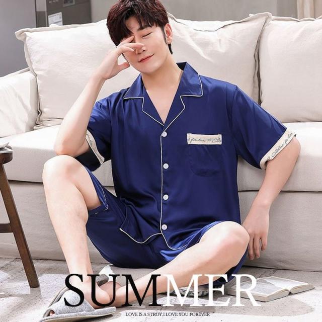 ホームサービススーツ 部屋着 カップル パジャマ 2点セット 春 夏 半袖 純綿 快適 無地 ゆったり 薄い 韓国版 カジュアルの通販は