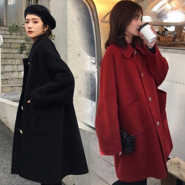 ラシャコート トレンチコート レデイース コート 秋冬 40代 オシャレ 韓国風 復古風 きれいめ 長袖 ロング丈 ダッフルコート カジュアル 上品 大人 2色