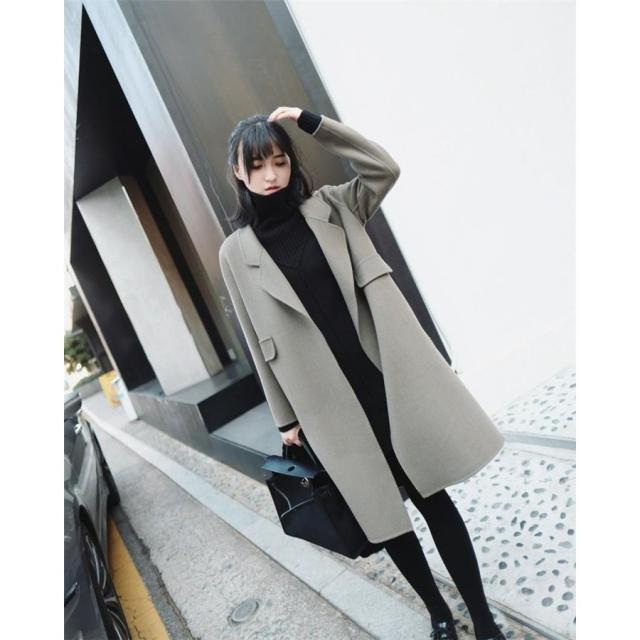 レディース ステンカラートレンチコート らしゃ ウール スプリング