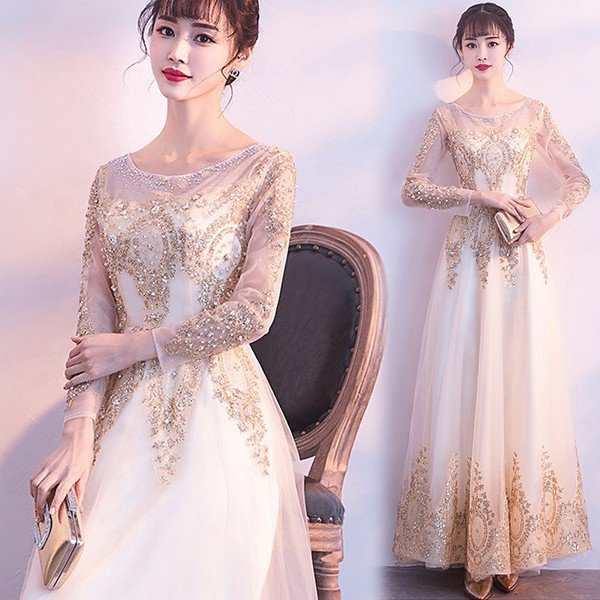 ロングドレス 演奏会 パーティードレス 結婚式 ドレス ウェディングドレス 花嫁 パーティドレス ロング丈 二次会 ドレス お呼ばれ ピアノの通販は