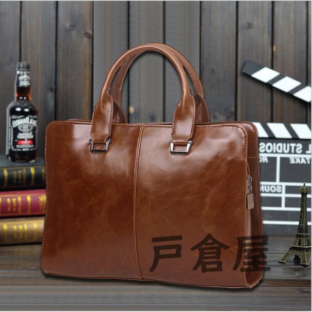 ビジネスバッグ メンズバッグ ブリーフケース バッグ かばん 大容量 シンプル 高級感 仕事 ビジネス 通勤 出張 横型 好印象 男気 ご褒美