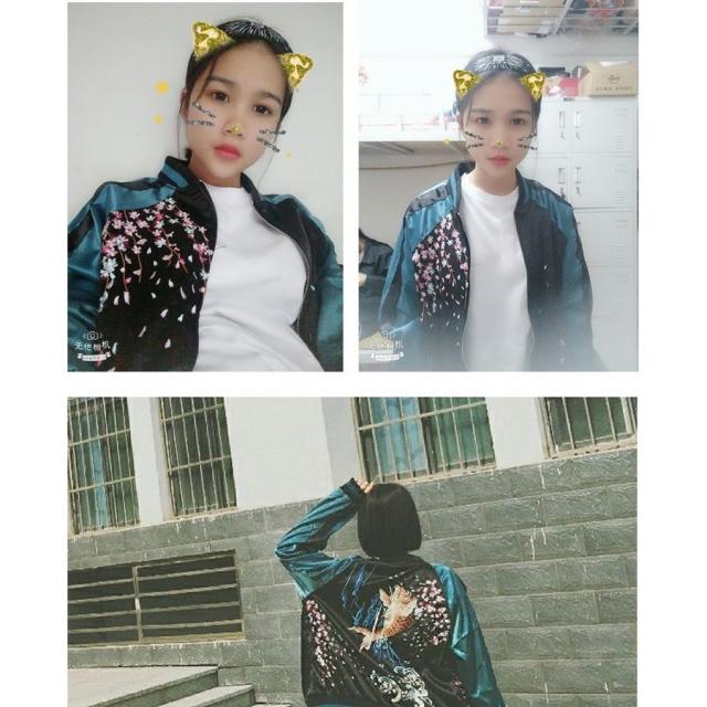 メンズジャケット 男女兼用 カップル スカジャン ブルゾン 刺繍入り