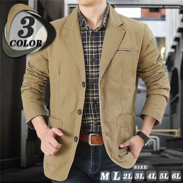 テーラードジャケット メンズ 長袖 ジャケット ストレッチ アウター オフィス カジュアル 父の日 スーツ タイト ギフト ブレザー 大きいサイズ の通販は 5,420円