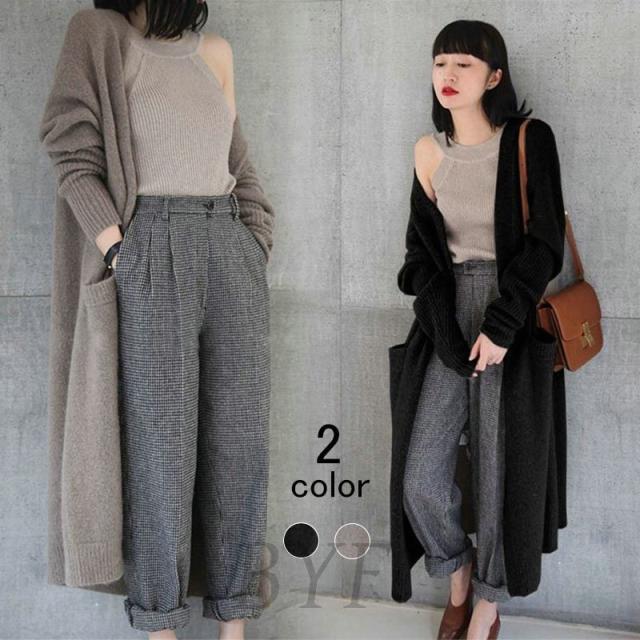 ニットカーディガン レディース アウター ニット カーディガン ロング 秋冬 長袖セーター 無地 トップス かわいい カジュアル 通勤 オシャレ 秋新作