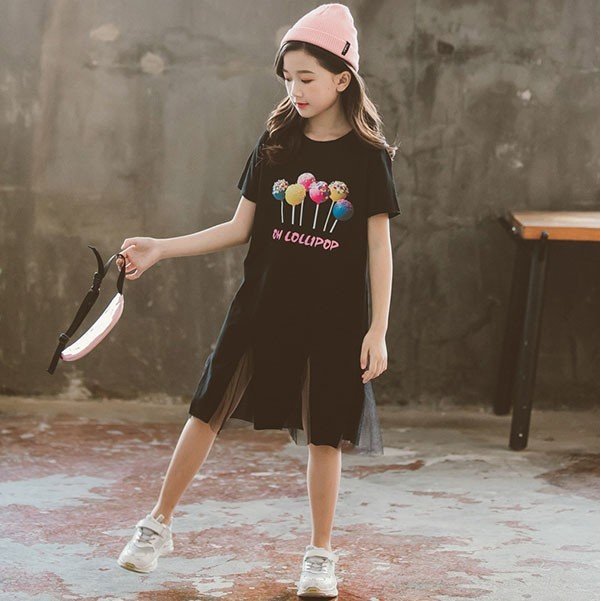 子供服 ワンピース キッズ 子供ドレス dress 韓国子供服 ジュニア 女の子 夏 半袖 膝丈ワンピース レース 丸首 カジュアル おしゃれ 可愛い 通学着 通園着 新品の通販は