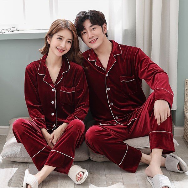 ペアパジャマ カップル 冬 長袖パジャマ 前開き ルームウェア レディース メンズ 恋人 お揃い 上下セット ペアルック 長ズボン 部屋着 大きいサイズ 寝間着 新品の通販は 5,925円