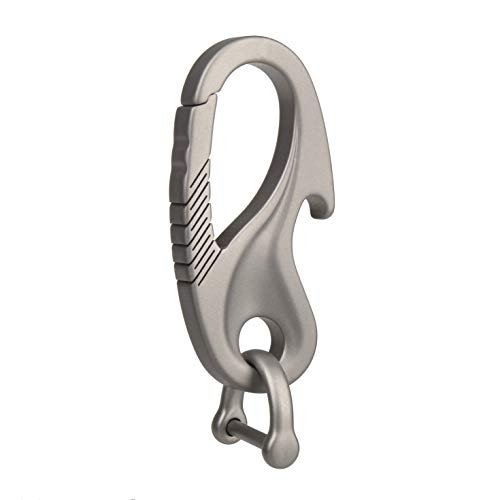 TISUR チタン合金 キーホルダー キーリング カラビナ ボトルオープナー マルチツール 軽量 キーチェーン 脱落防の通販は