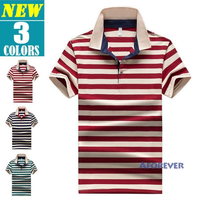 メンズポロシャツ 半袖ポロシャツ 父の日 2021 プレゼント メンズ ボーダー ポロシャツ トップス カジュアル 通勤
