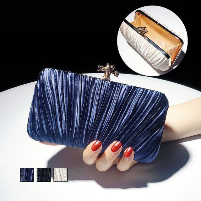 ショルダーバッグ パーティーバッグ クラッチバッグ レディース ハンドバッグ 20代 30代 40代 女性用 手提げ イブニングバッグ パーティー プリーツ 上品の通販は 6,410円