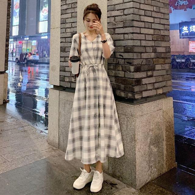 レディースファッション ロングワンピース 秋 夏 七分袖 ゆったり