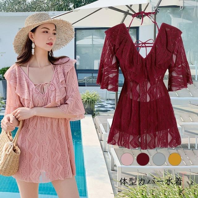 水着 レディース ビキニ ビキニ水着 体型カバー水着 ラッシュガード 体型カバー タンキニ水着 3点セット 20代 30代 40代 大人 可愛い