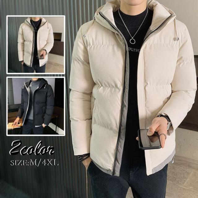 中綿ダウンジャケット メンズ 冬服新作 中綿コート 綿入れ 長袖 アウトドア ショット丈アウター スリム 通勤 ビジネス M/4XL 防寒 カジュアル軽量ジャケット