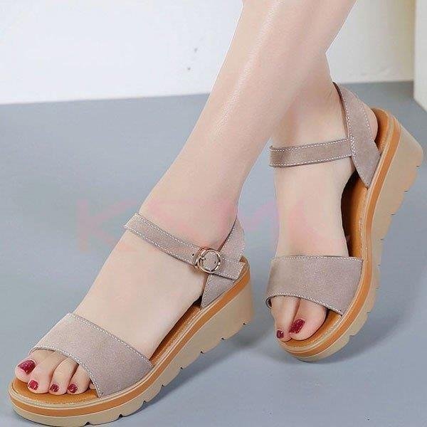 サンダル レディース シューズ 春 夏 ウェッジヒール 美脚 サンダル 脚長 きれいめ 6cm ヒール 靴 くつ  歩きやすい 痛くない ぺたんこ カジュアル 新作