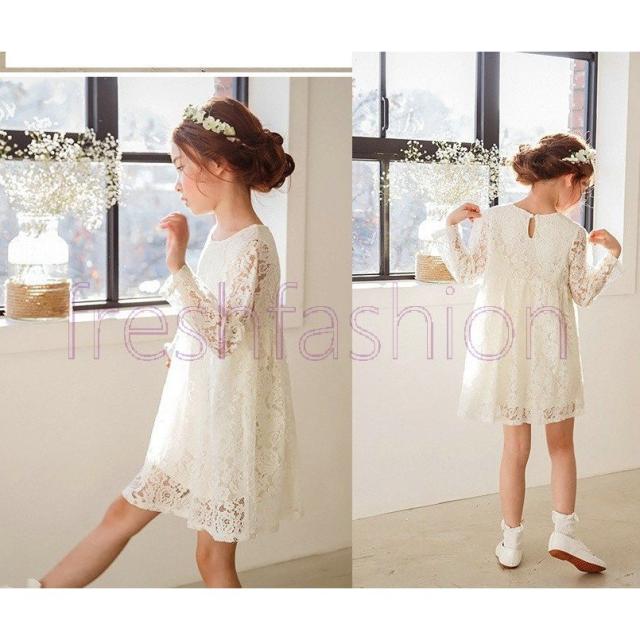 ドレス レースワンピース 女の子 フォーマル カジュアル キッズ こども  